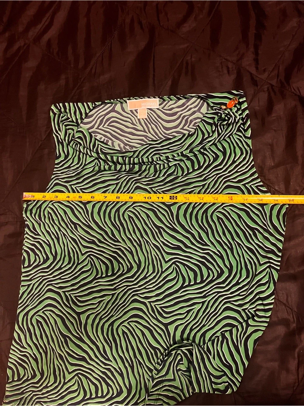 Green Zebra-Print Women's Michael Kors top